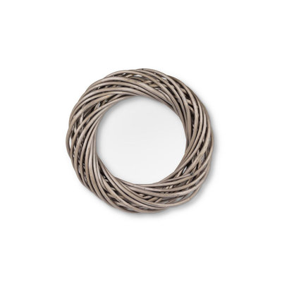 Grande couronne de brindilles tissées naturelles