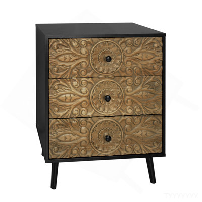 3 Drawer Cabinet, American Furniture,Suitable For Bedroom, Living Room, Study