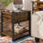 Crysta Solid Wood Top End Table with Storage