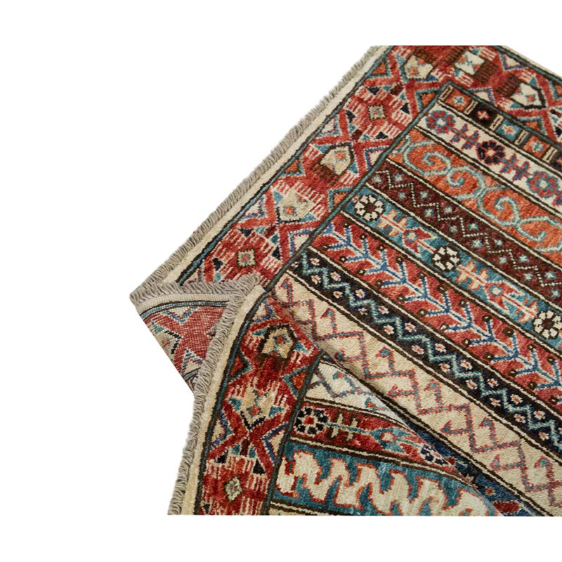 Hand Woven Wool Striped Area Rug