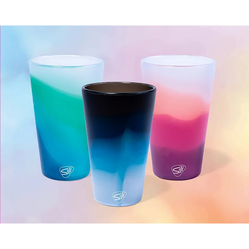 Silipint: Silicone Pint Glasses: 2 Pack Moon Beam - 16oz Unbreakable Cups