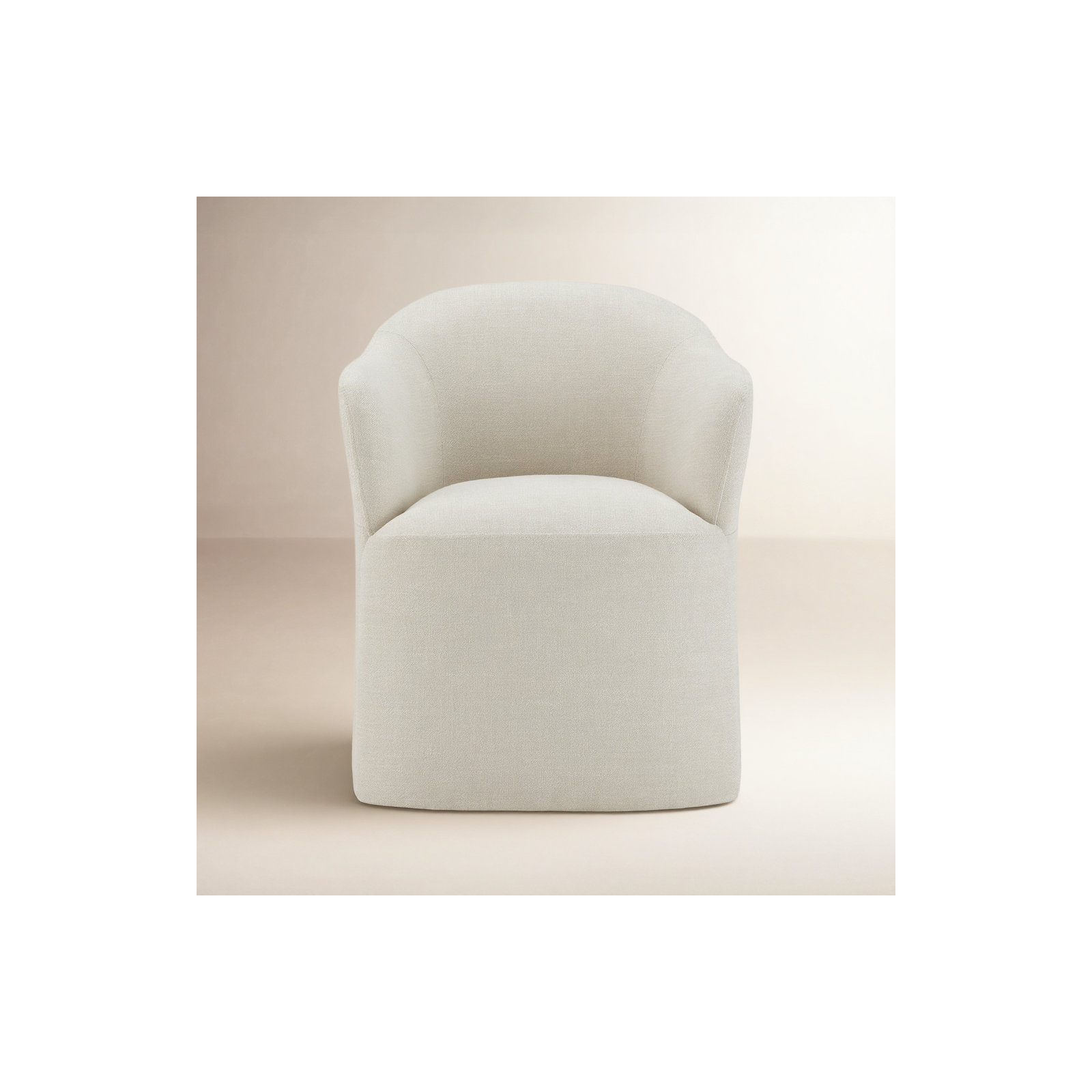 Janina Upholstered Arm Chair, Effie Linen Performance Linen