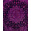 Tapis mauve en laine noué à la main 8 pi 4 po x 8 pi 4 po Chaffin