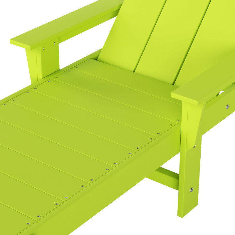 Ensemble de chaises longues inclinables 77,6 "Aderson, Lime