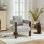 Chaise d'appoint rembourrée à 3 pieds