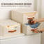 Tiroirs de rangement empilables en tissu, organisateur de placard pliable avec bacs coulissants pour chambre à coucher, salon et dortoir-2064555552