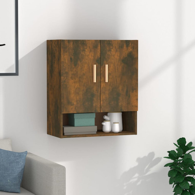 Quinnes Bathroom Cabinet, Smoked Oak
