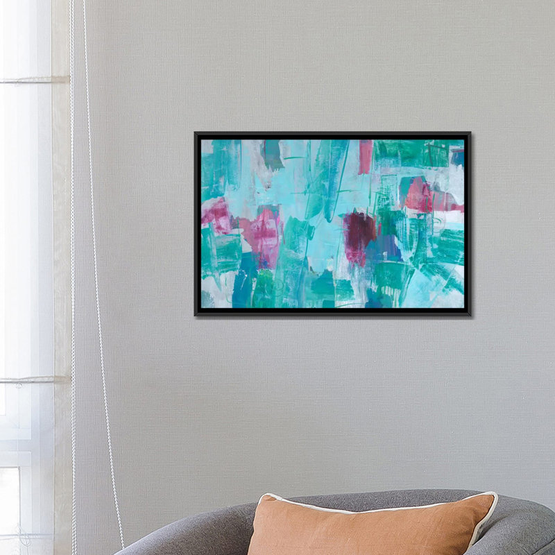 « notre danse ii », reproduction d’art sur toile, H 18 po x l 26 po x P 1,5 po, Toile avec cadre noir, Pas de tapis