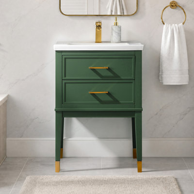 Deon Collection Single Bathroom Vanity with Porcelain Top