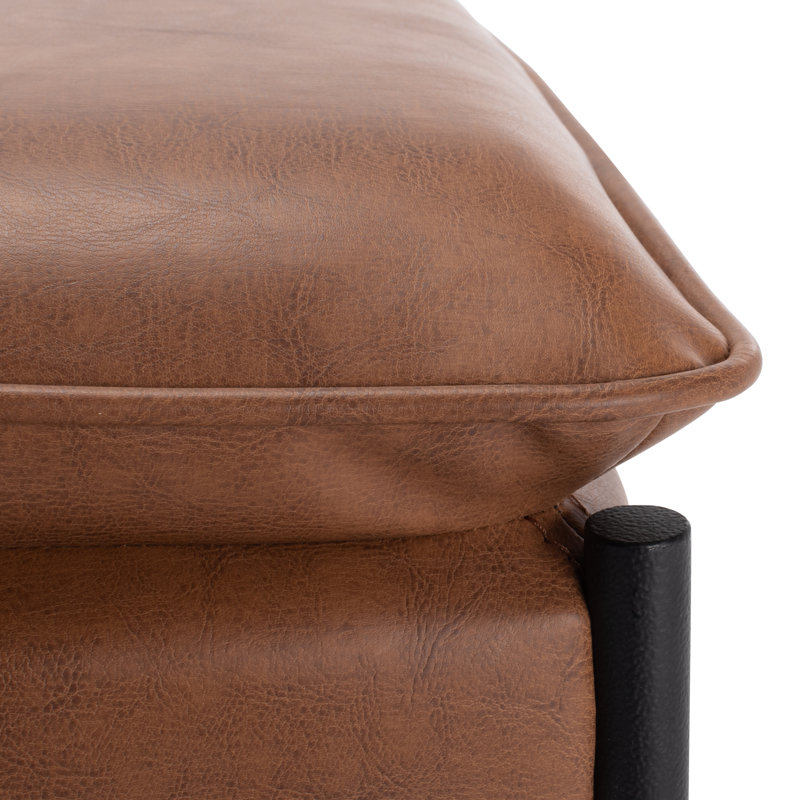 Banc rembourré Braylon, Brun
