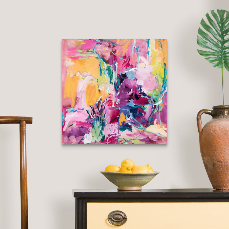 "Jardin" par Amira Rahim, reproduction d’art sur toile, H 20 po x l 20 po x P 1,25 po, Toile tendue