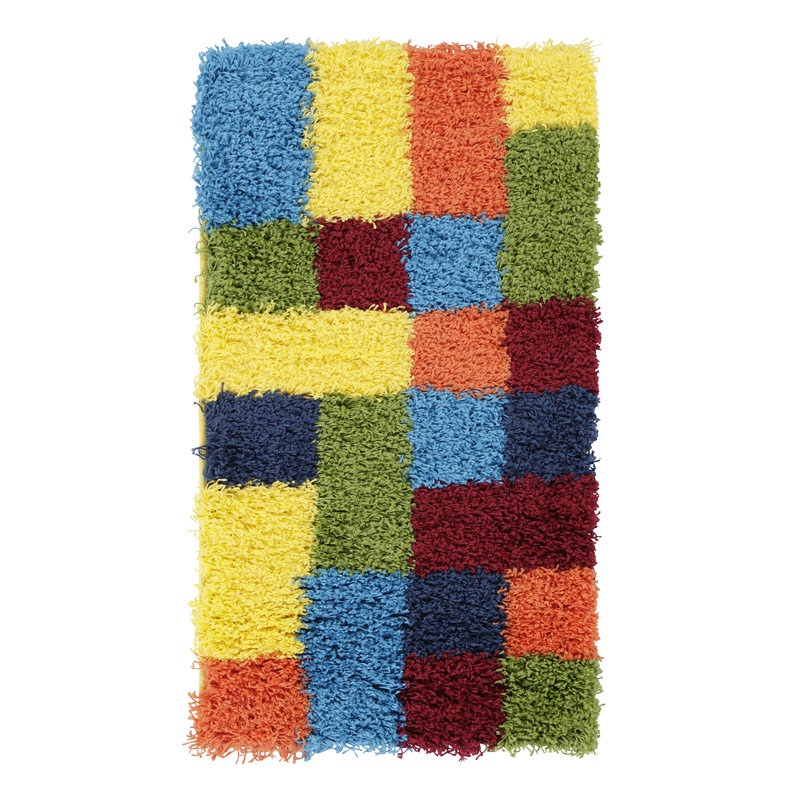 Telemanus Chequered Shag Indoor / Outdoor Area Rug, Rectangle 120 x 170cm
