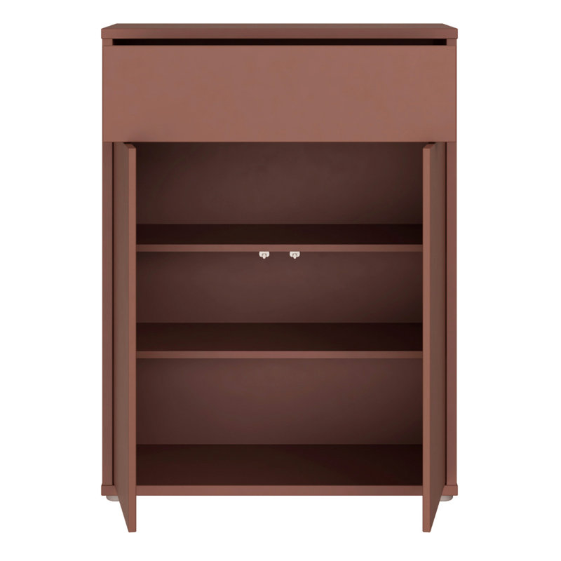 Rylon Shoe Storage Cabinet, Orange