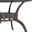 Table d'extérieur ronde 40 po en fonte d'aluminium avec finition en relief et trou pour parasol-1567565744