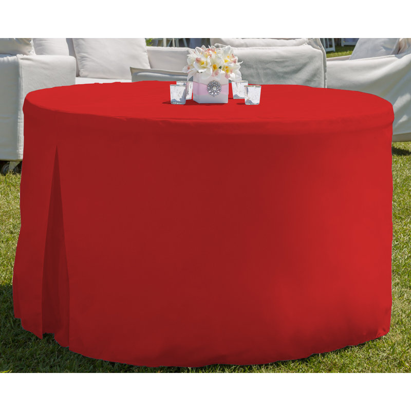 Tablevogue Round Table Cover, 30" L x 30" W, Red