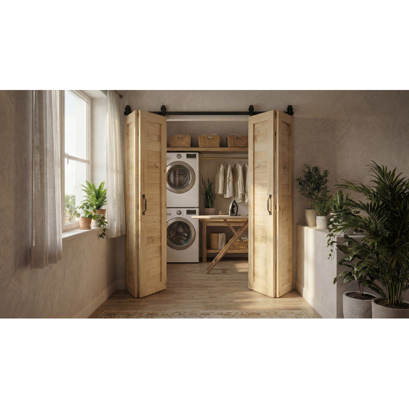 Solid Oak Barn Door, Unfinished