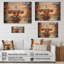 Carrousel au coucher du soleil - Carousel, art mural sur bois de pin naturel-101403391