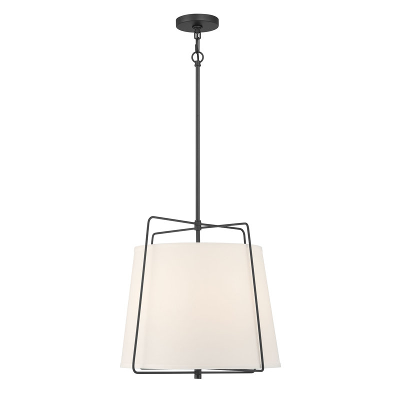 Luminaire suspendu 3 lumières Chole, H 58,5 po x l 20 po x P 20 po, Noir mat, Trois lumières