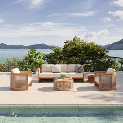 Outdoor 5-piece Conversation Set With Cushion