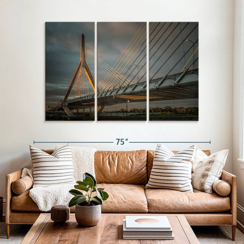 Lilie orageux, pont Leonard P Zakim, H 42 po x l 65 po
