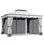 x 12 'Pavillon de jardin d'extérieur à double toit avec filet et rideaux