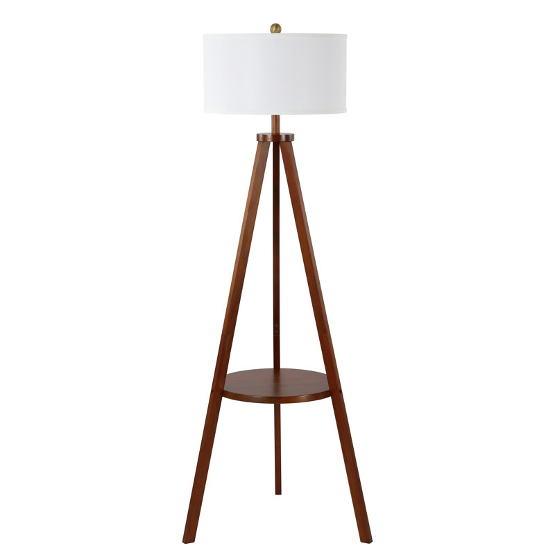 62'' Brown Tripod Floor Lamp