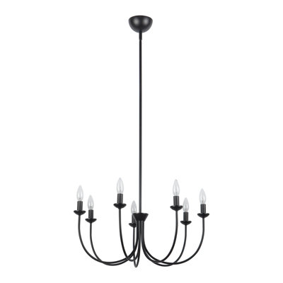Lustre noir mat 26 po Ember