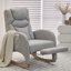 Chaise berçante en coton et lin avec repose-pieds réglable-1648284799