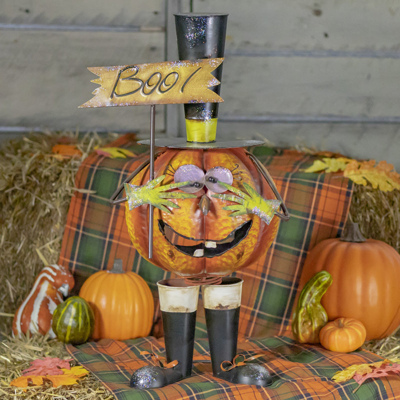 Halloween Jack-O-Lantern and Halloween Phrases Decorative Accent