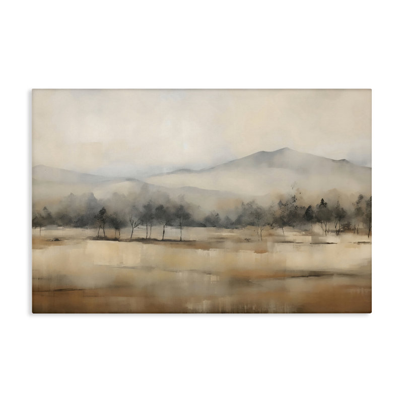 Distant Tree Covered Mountain Canvas, design by Creative Studio, 24" H x 36" W