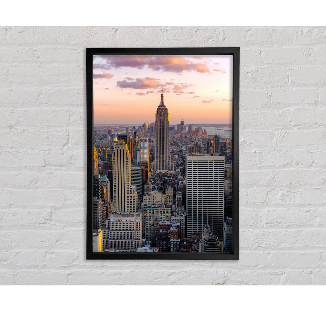 Empire State Building - Einzelner Bilderrahmen Kunstdrucke auf Leinwand