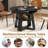 43.3"-59" Extendable Round Dining Table, Circle Kitchen Table Oval Dinner Table For 4-8, Farmhouse Dining Table With Removable Leaves Space Saving And Storage Shelf For Kitchen And Living Room, Black-1918473173