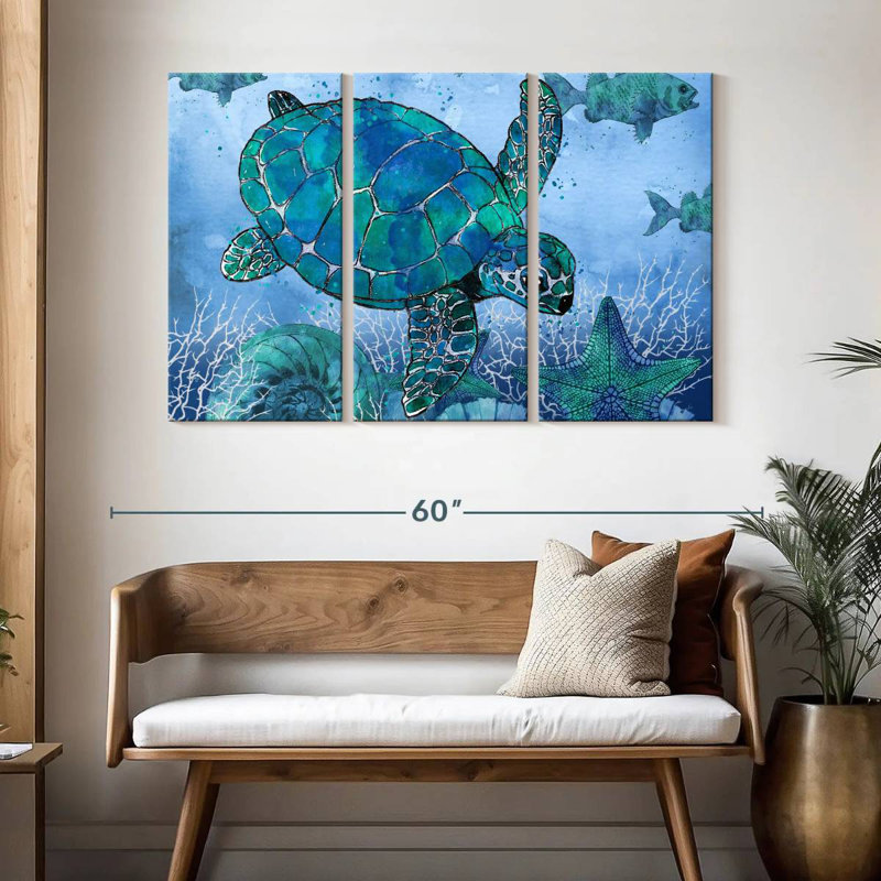 Brampt Ocean Blues, 32" H x 50" W