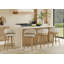 Tabouret de comptoir pivotant 26 po avec structure en bois-435685835-417237449