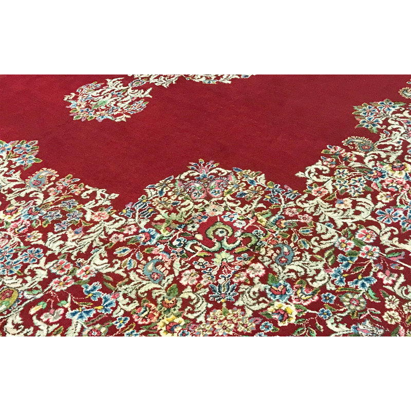 Hand-Knotted High-Quality Red and Beige Area Rug