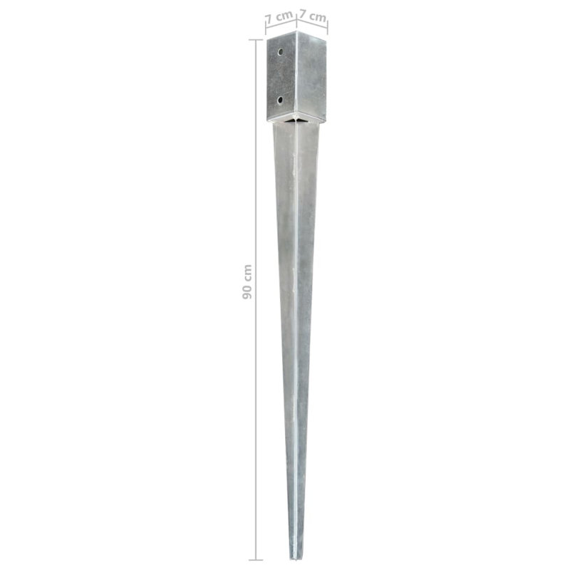 Mohonk Symple Stuff Silver Metal Mounting System, 90cm H x 7cm W x 7cm D