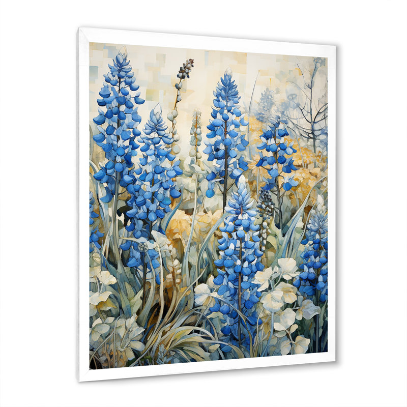 "Blue Bonnets Meadow Simplicity I", reproduction d'art sur toile, Blanc, H 20 po x l 12 po x P 1 po