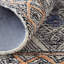 Eliel Geometric Hand Tufted Black/White/Orange Area Rug-1479041114