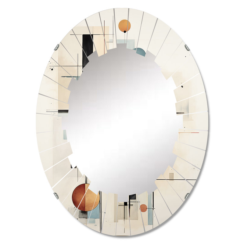 Ballona - Miroir mural moderne ovale, 30 po x 20 po