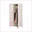 Commodes et amp; Garde-robes | Élégante garde-robe papillon en métal avec rangement | Blanc, mauve
