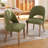 Upholstered Dining Chairs, Modern Dining Room Kitchen Side Chair With Padded Seat & Wood Legs, Green-1250537154