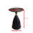 Petite petite table d'appoint ronde noire pour les petits espaces, tables de bout modernes à piédestal pour le salon, table d'appoint unique, table à boissons, table à martini en métal pour fauteuil inclinable, chambre à coucher