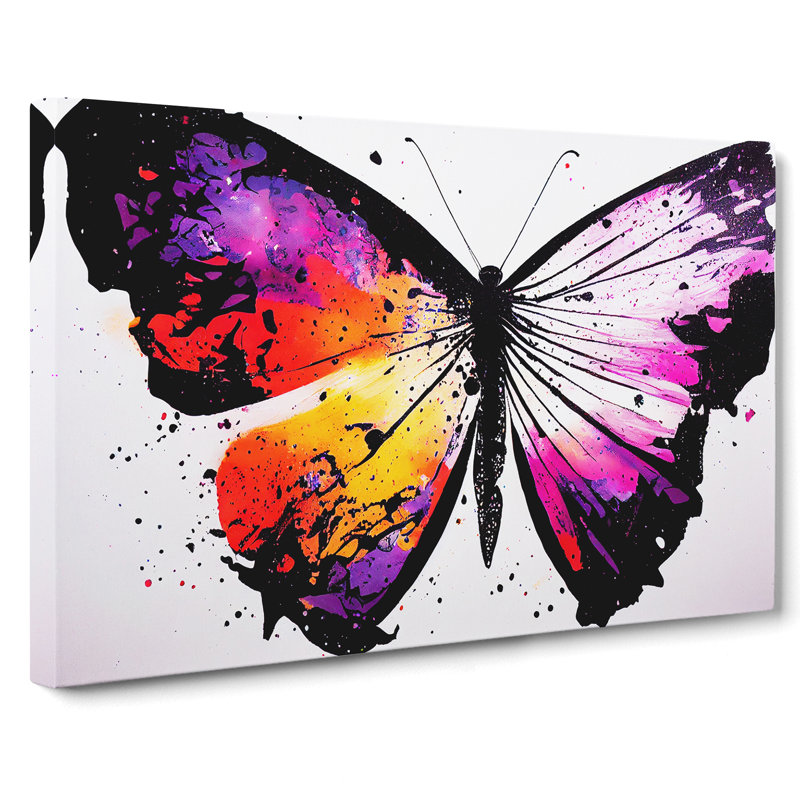 Butterfly Splash Vol.1 - Wrapped Canvas, 40cm H x 60cm W x 3cm D