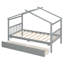 Hunter House Kid Bed with Drawers & Solid Pine Frame-118380366-118380365