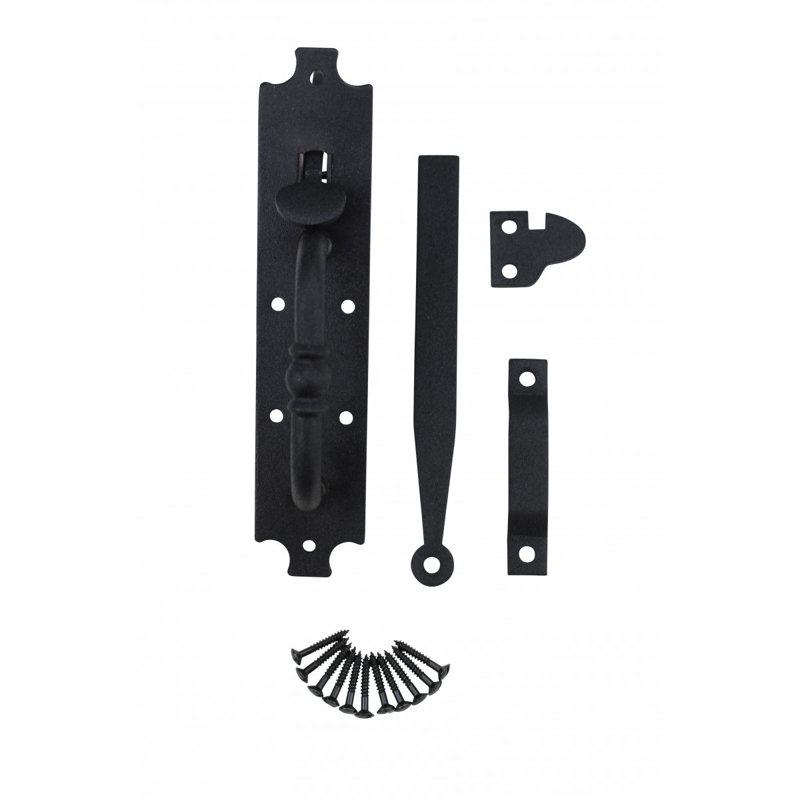 Black Cast Iron Norfolk Door and Gate Thumb Latch 8"