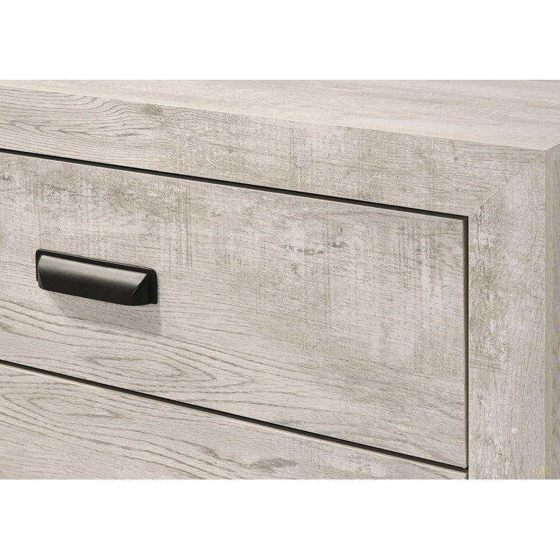Table de chevet transitionnelle 1Pc 2 tiroirs avec quincaillerie en métal pour chambre à coucher