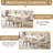 62.99" Modern Rectangle Cream White Dining Table Set with 6 Chairs for Kitchen, Bar, Living Room-1663940019-1663806315
