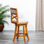 Tabouret de bar de 30 po au fini naturel avec siège captivant en tissu beige à hauteur d'assise, d'apparence et de confort-118039519-118039523