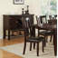 Ensemble de 2 chaises d'appoint simples et contemporaines au fini brun