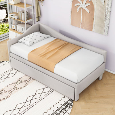Twin Upholstered Daybed with Trundle by Lark Manor